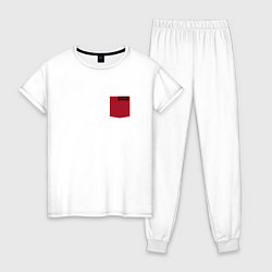 Пижама хлопковая женская FC Barcelona Salid Y Disfrutad 2022, цвет: белый