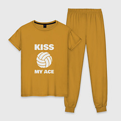Пижама хлопковая женская Kiss - My Ace, цвет: горчичный