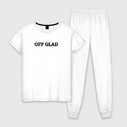Пижама хлопковая женская OFF GLAD, цвет: белый