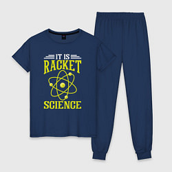 Пижама хлопковая женская Ракетная наука, цвет: тёмно-синий