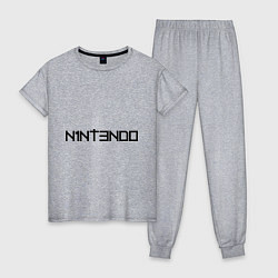 Пижама хлопковая женская Nintendo, цвет: меланж