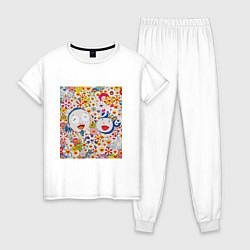Пижама хлопковая женская Friends TM, цвет: белый