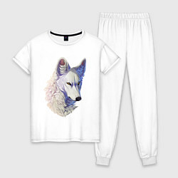 Женская пижама Крупный белый волк