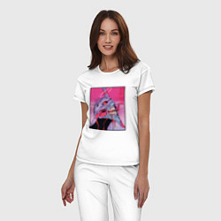 Пижама хлопковая женская Ева 02 Neon Evangelion, цвет: белый — фото 2