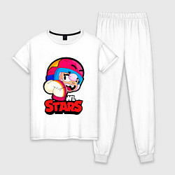 Пижама хлопковая женская Бонни Bonnie BrawlStars, цвет: белый
