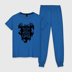 Пижама хлопковая женская Dont starve лого, цвет: синий