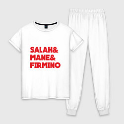 Пижама хлопковая женская Salah - Mane - Firmino, цвет: белый