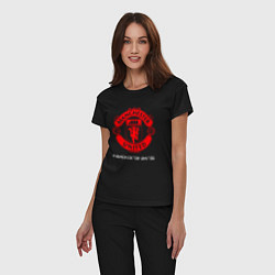 Пижама хлопковая женская MANCHESTER UNITED Manchester United, цвет: черный — фото 2