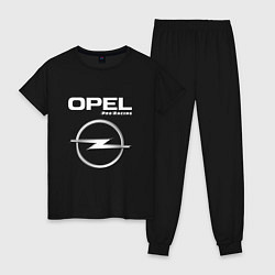 Пижама хлопковая женская OPEL Pro Racing, цвет: черный