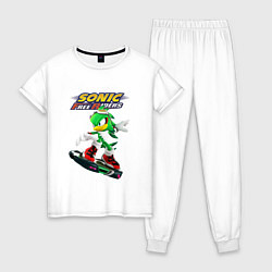 Пижама хлопковая женская Jet-the-hawk Sonic Free Riders Реактивный ястреб С, цвет: белый