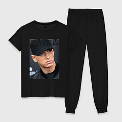 Пижама хлопковая женская Eminem фото, цвет: черный