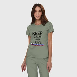 Пижама хлопковая женская Keep calm Balakovo Балаково, цвет: авокадо — фото 2