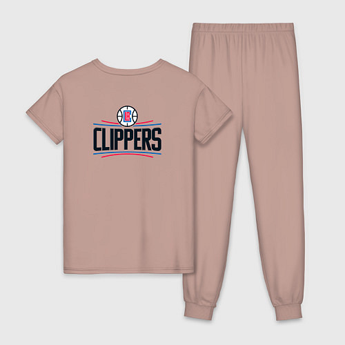 Женская пижама Лос-Анджелес Клипперс NBA / Пыльно-розовый – фото 2