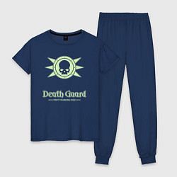 Пижама хлопковая женская Гвардия смерти лого винтаж, цвет: тёмно-синий