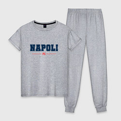 Пижама хлопковая женская Napoli FC Classic, цвет: меланж