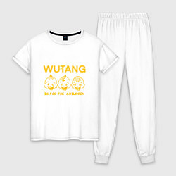 Пижама хлопковая женская Wu-Tang Childrens, цвет: белый