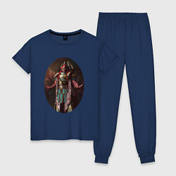 Пижама хлопковая женская Примарх Магнус, цвет: тёмно-синий