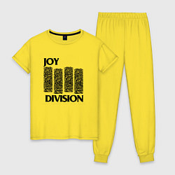Пижама хлопковая женская Joy Division - rock, цвет: желтый
