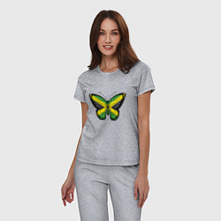 Пижама хлопковая женская Бабочка - Ямайка, цвет: меланж — фото 2