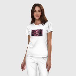 Пижама хлопковая женская Красавчик Нанати, цвет: белый — фото 2