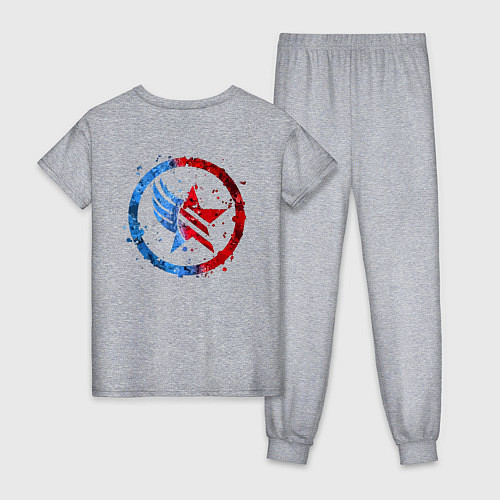 Женская пижама Mass Effect Renegade - Paragon Combo / Меланж – фото 2