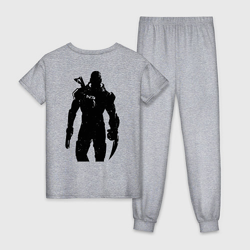 Женская пижама Mass Effect N7 - Warrior / Меланж – фото 2