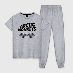 Пижама хлопковая женская Arctic Monkeys, цвет: меланж