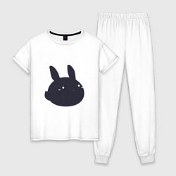 Женская пижама Черный кролик - минимализм