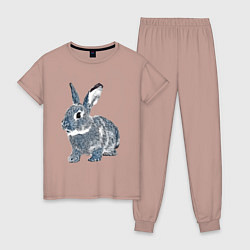 Женская пижама 2023 год - год голубого кролика
