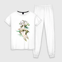 Пижама хлопковая женская Нахида - Genshin Impact, цвет: белый