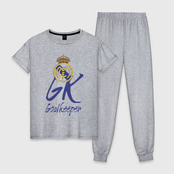 Пижама хлопковая женская Real Madrid - Spain - goalkeeper, цвет: меланж