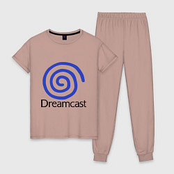 Пижама хлопковая женская Sega dreamcast, цвет: пыльно-розовый