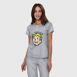 Пижама хлопковая женская Holly vault boy, цвет: меланж — фото 2