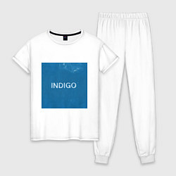 Пижама хлопковая женская Indigo, цвет: белый