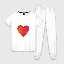 Женская пижама Красное Сердце любовь