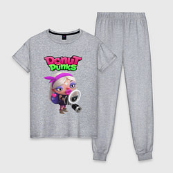 Пижама хлопковая женская Дизлайк, цвет: меланж