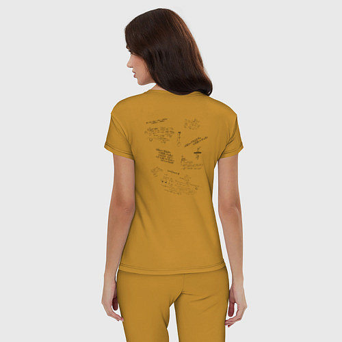 Женская пижама Математик / Горчичный – фото 4