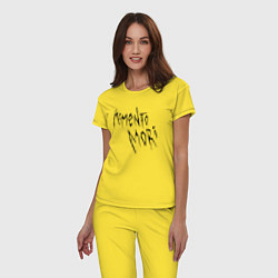 Пижама хлопковая женская Memento mori Pharaoh, цвет: желтый — фото 2