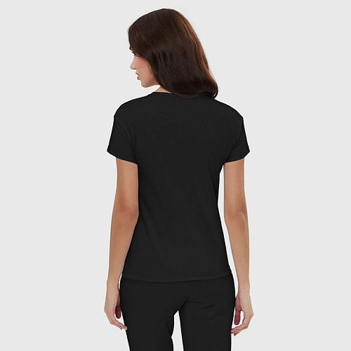 Женская пижама Fortnite в стиле glitch и баги графики / Черный – фото 4