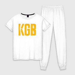 Пижама хлопковая женская KGB, цвет: белый