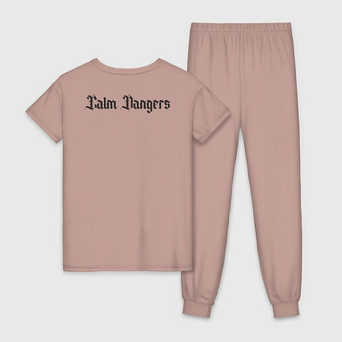 Женская пижама Calm dangers black 2 side / Пыльно-розовый – фото 2