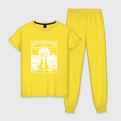 Пижама хлопковая женская Санеми шинадзугава - столп ветра, цвет: желтый