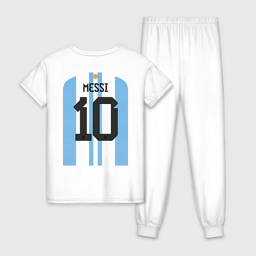 Женская пижама Месси сборная Аргентины ЧМ 2022 / Белый – фото 2