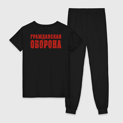 Женская пижама Летов - всё идёт по плану / Черный – фото 2