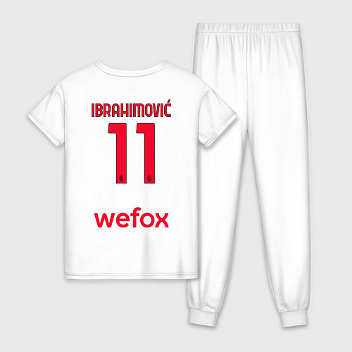 Женская пижама Златан Ибрагимович ФК Милан форма 2223 гостевая / Белый – фото 2