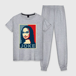 Пижама хлопковая женская Joke Джоконда, цвет: меланж