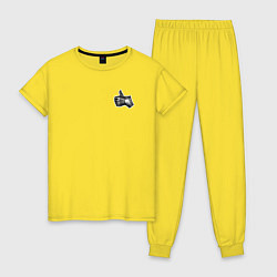 Пижама хлопковая женская Baldurs Gate 3 Approve, цвет: желтый