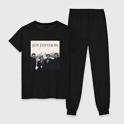 Пижама хлопковая женская Тру фанат Joy Division, цвет: черный