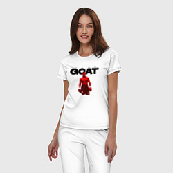Пижама хлопковая женская GOAT - Mike Tyson, цвет: белый — фото 2