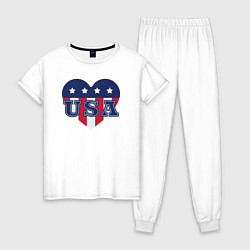 Женская пижама Сердце Америки